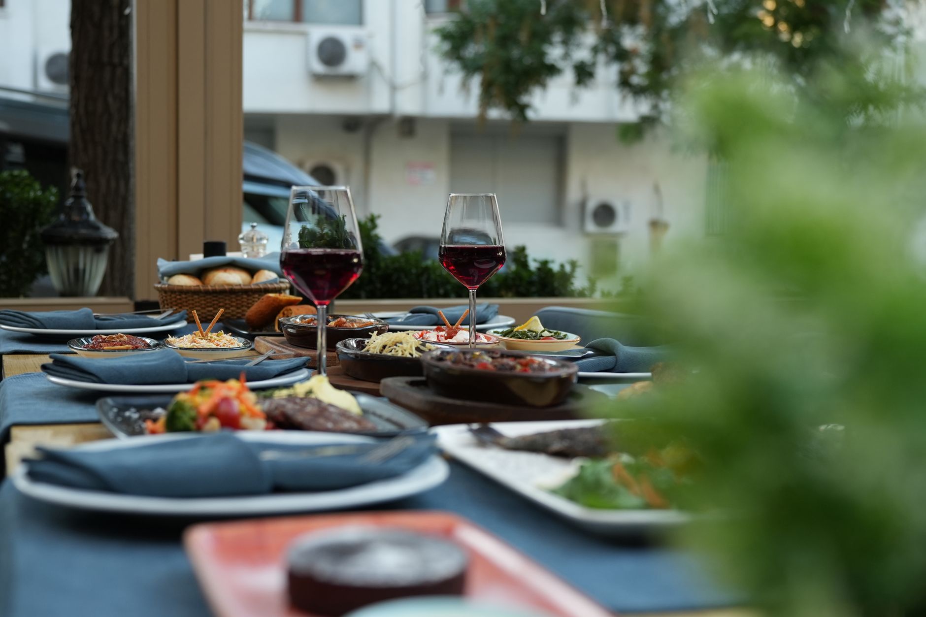 Private dining table setup